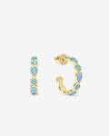 Isla Hoops .75" - Gold|Blue Opal