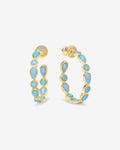 Isla Hoops 1" - Gold|Blue Opal
