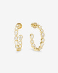 Isla Hoops 1" - Gold|White Diamondettes