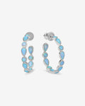 Isla Hoops 1" - Silver|Blue Opal