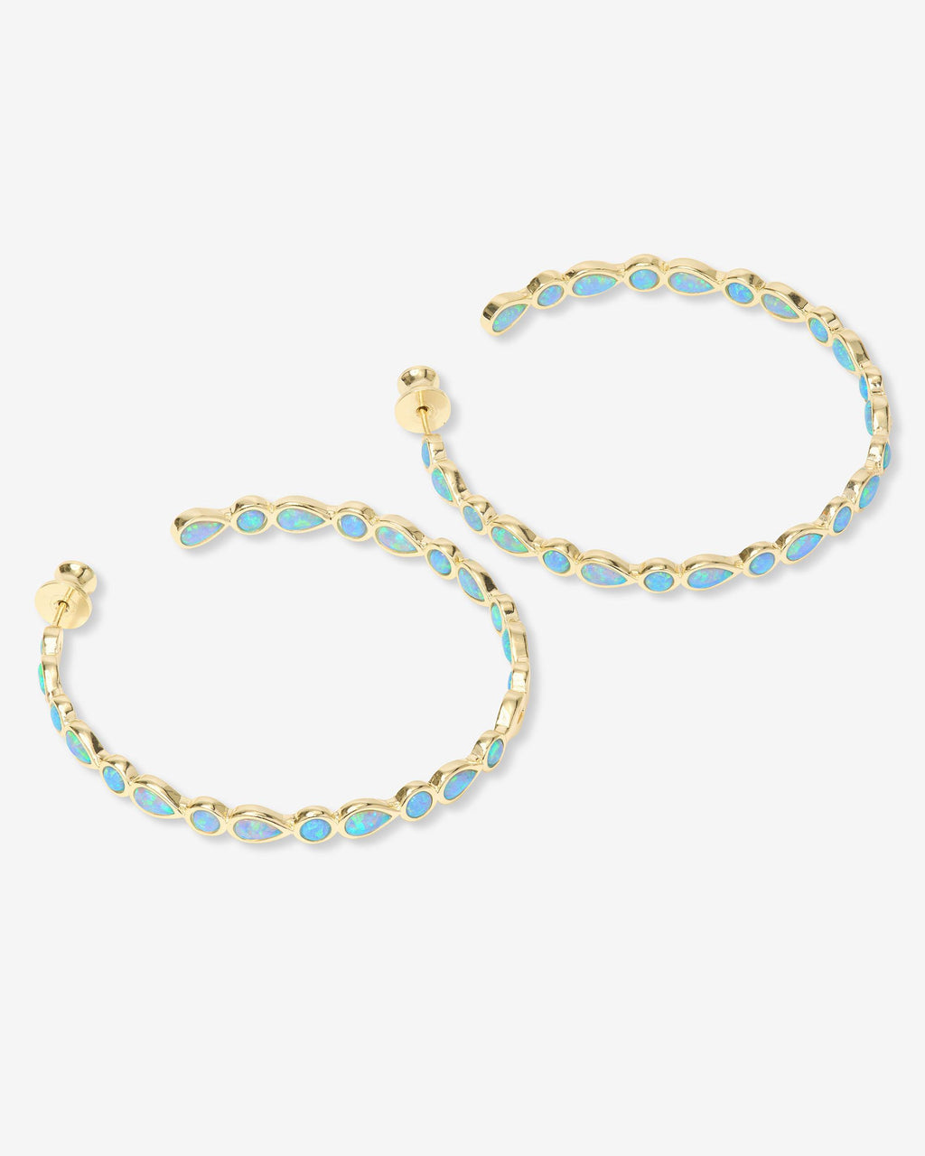 Isla Hoops 2" - Gold|Blue Opal