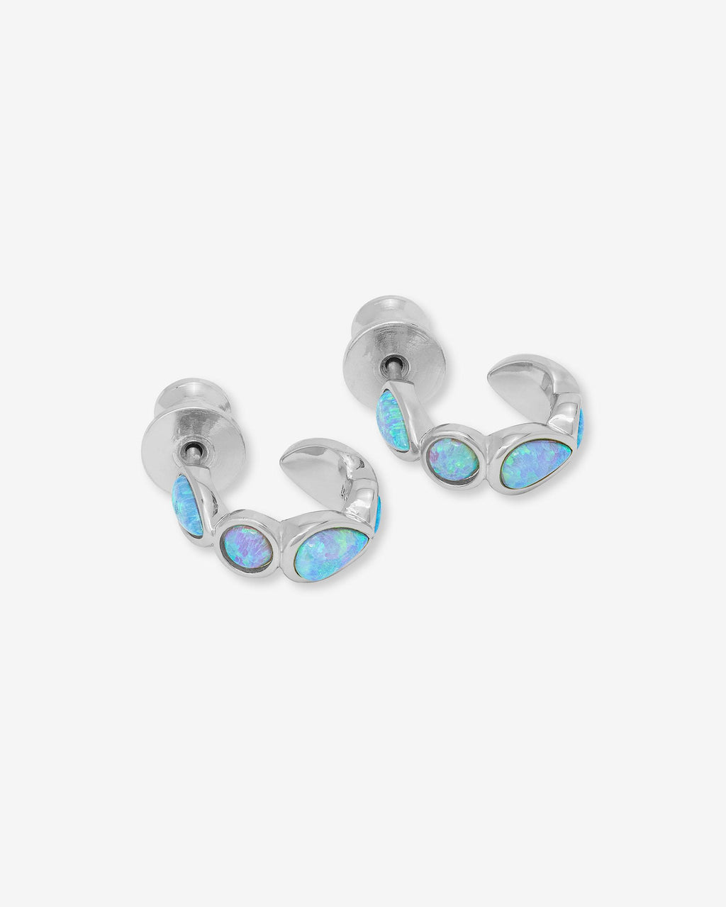Isla Huggies - Silver|Blue Opal