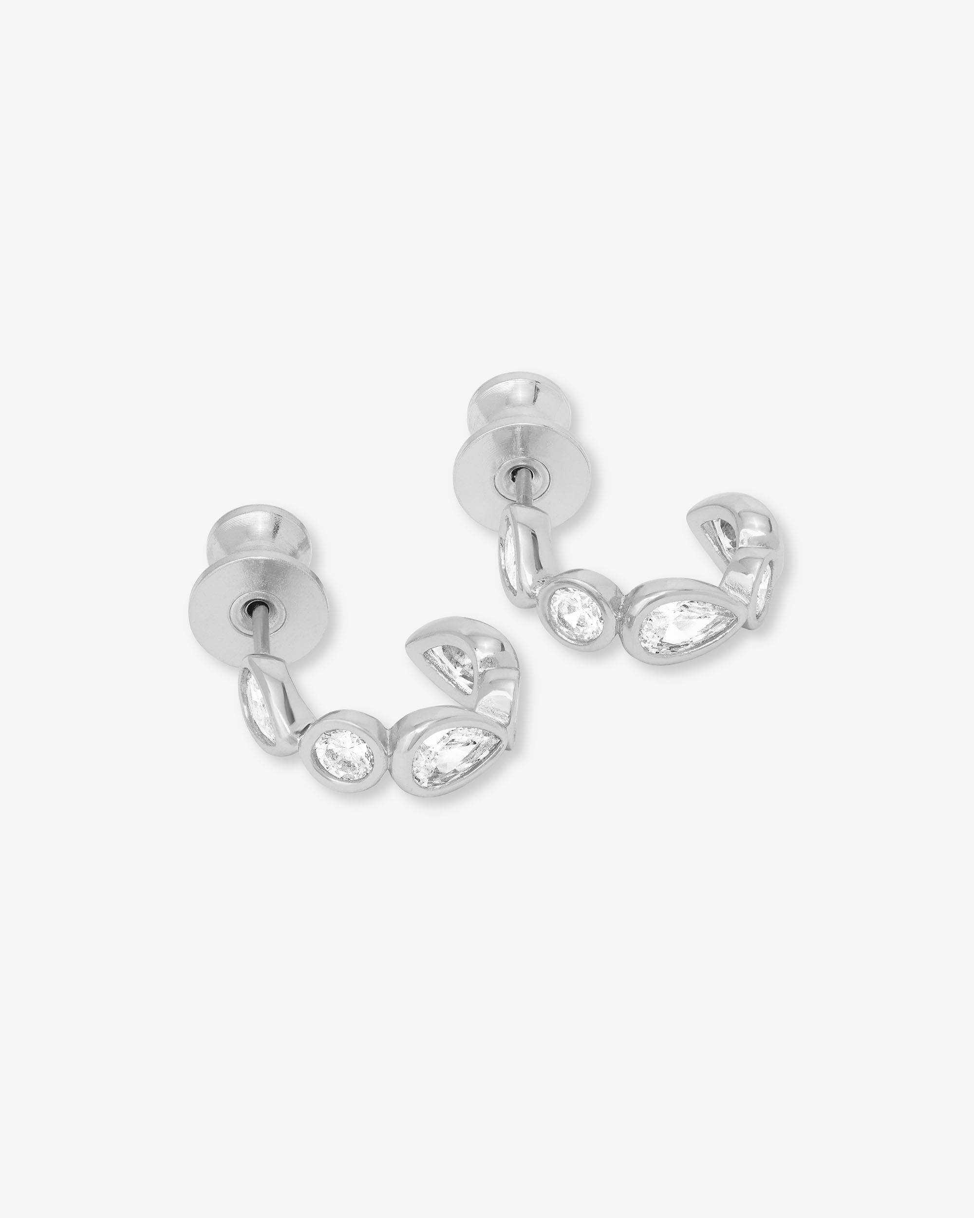 Isla Huggies - Silver|White Diamondettes