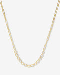 Isla Samantha Tennis Necklace - Gold|White Diamondettes