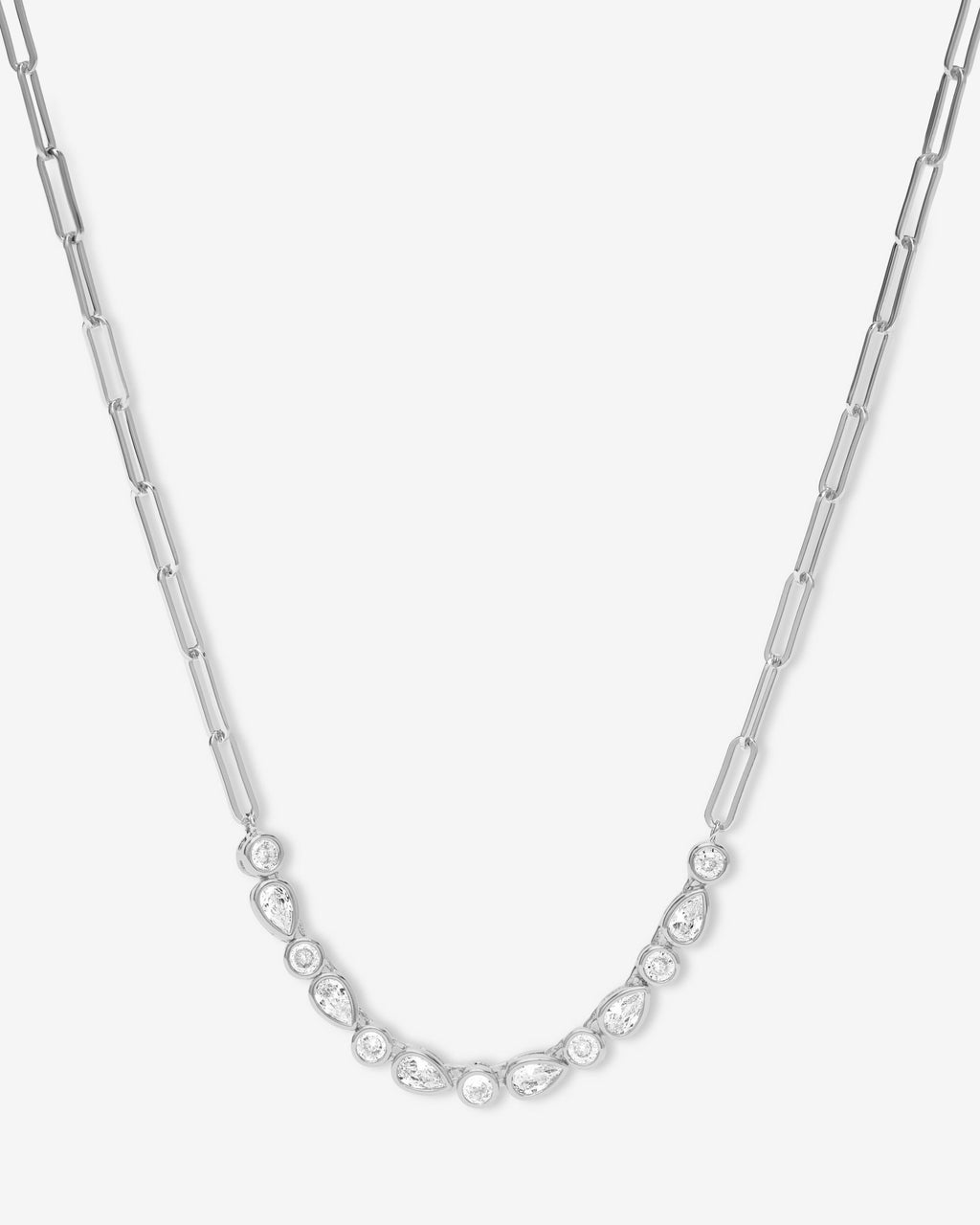 Isla Samantha Tennis Necklace | Dainty Silver Chain – Melinda