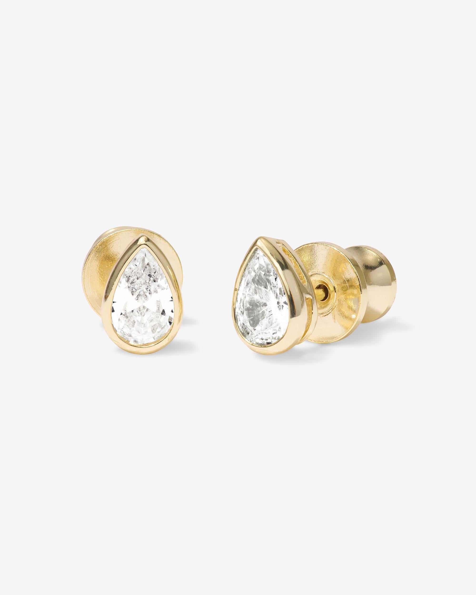 Isla 6mm Studs - Gold|White Diamondettes
