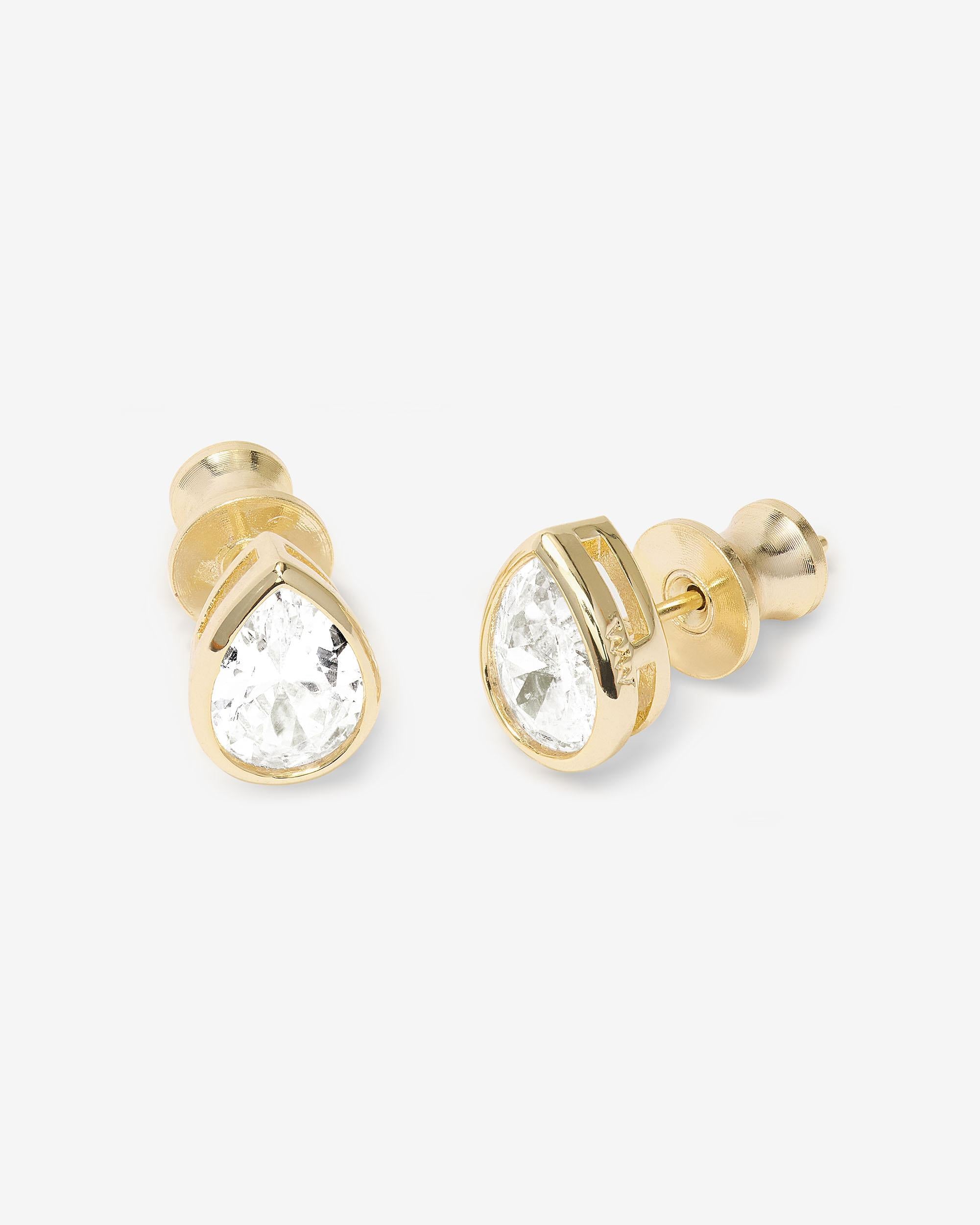 Isla 8mm Studs - Gold|White Diamondettes