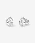 Isla 8mm Studs - Silver|White Diamondettes