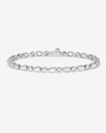Isla Tennis Bracelet 3mm - Silver|White Diamondettes