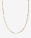 Isla Tennis Necklace 3mm - Gold|White Diamondettes
