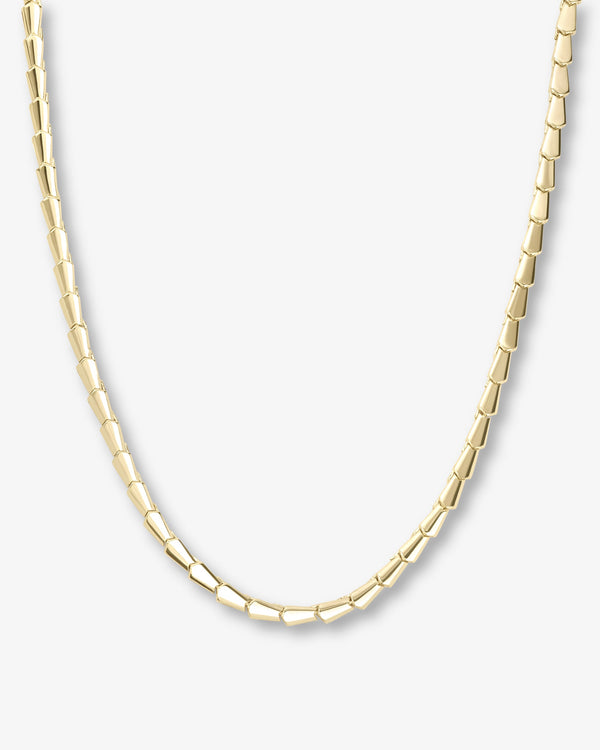 Serpent Collar Necklace 15" - Gold