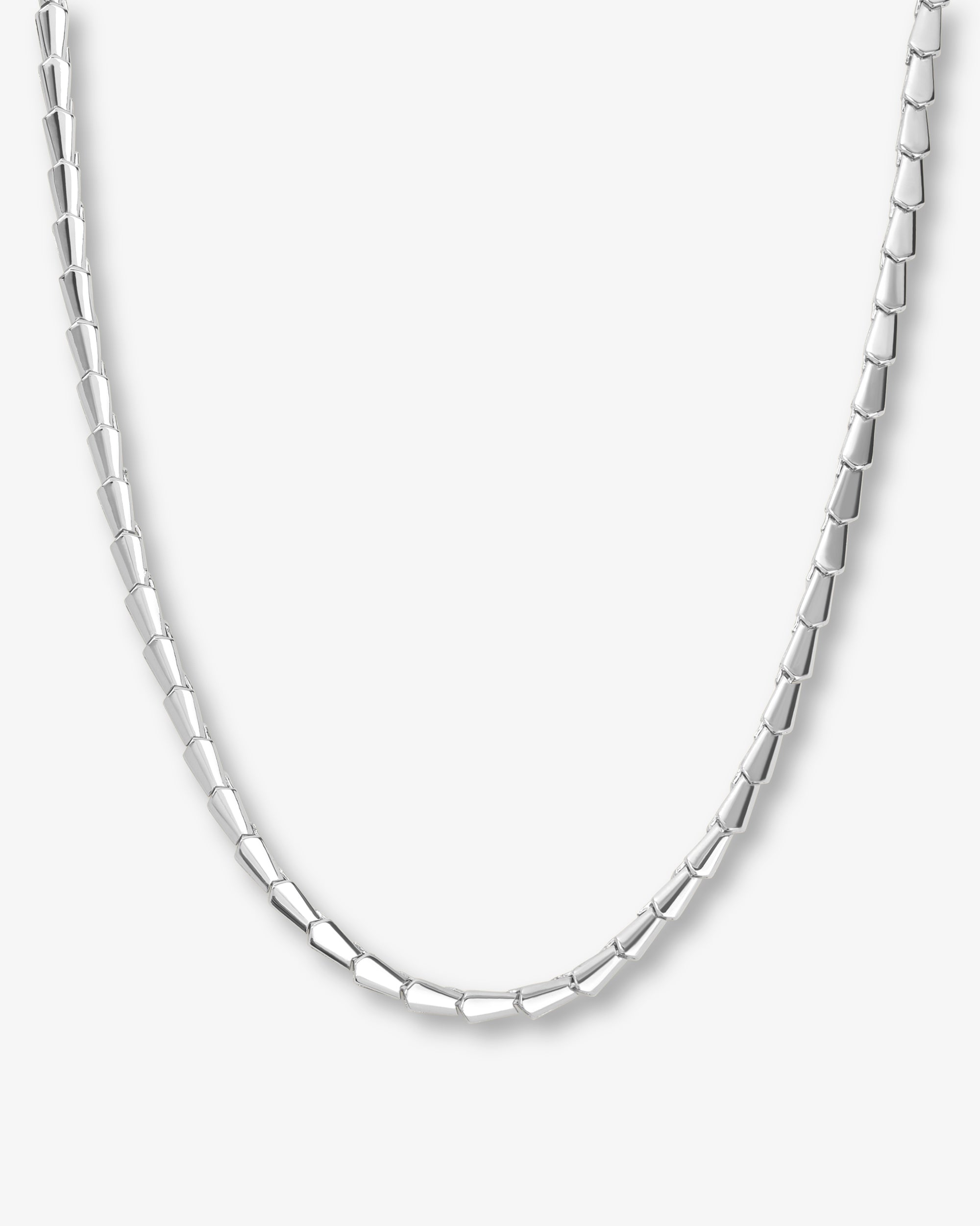 Serpent Collar Necklace - Silver