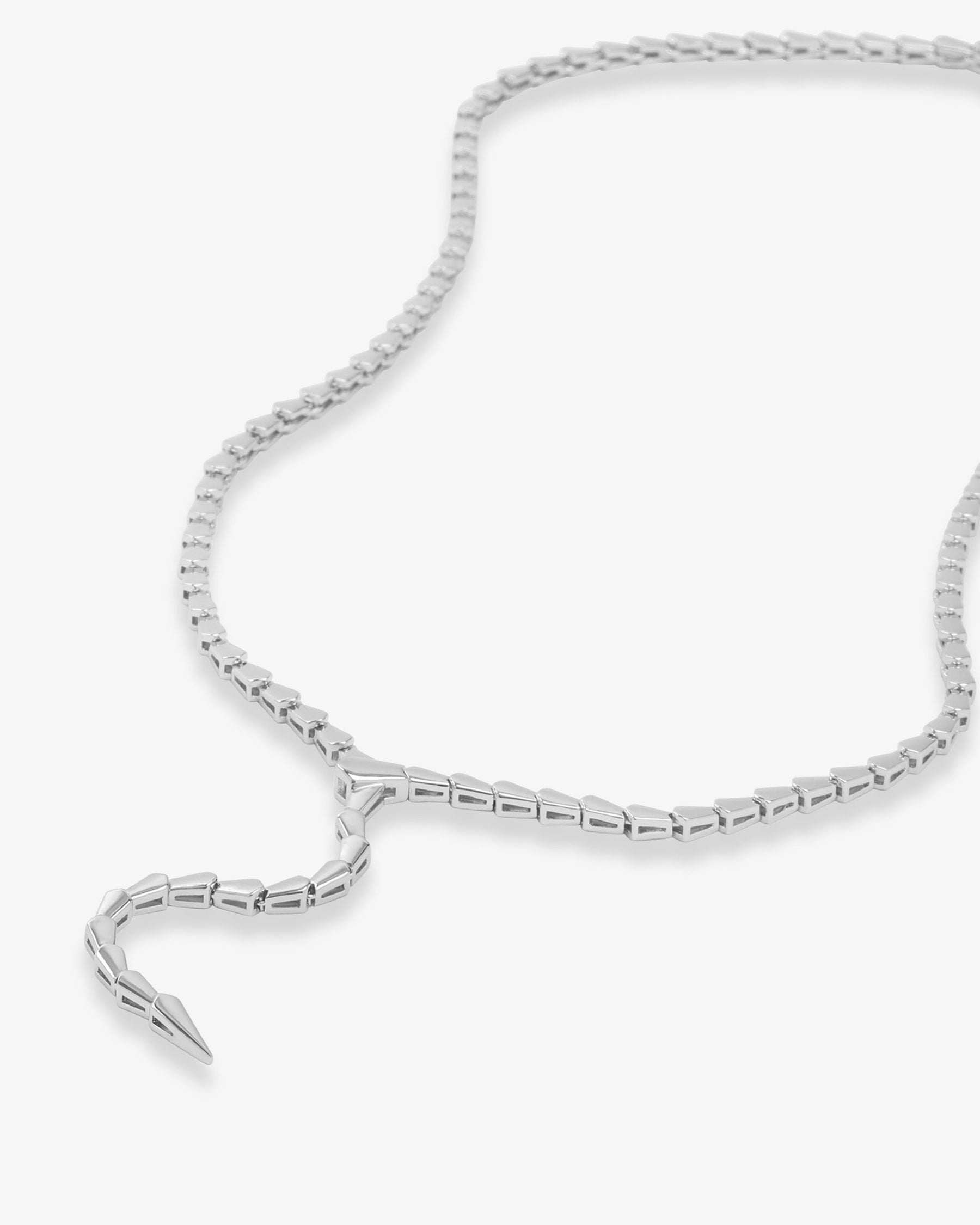 Mama Serpent Lariat Necklace - Gold