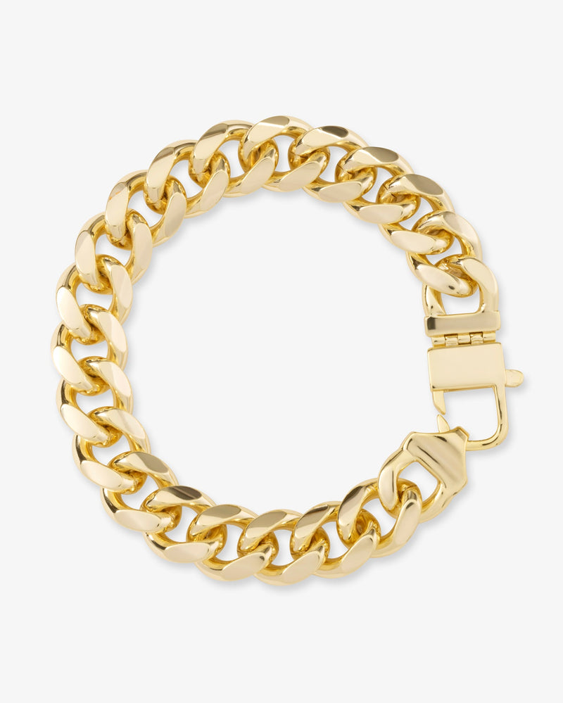 Julian Cuban Chain Bracelet 10.8mm - Gold