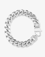 Julian Cuban Chain Bracelet 10.8mm - Silver