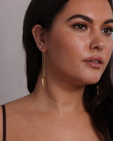 Gabriella Smooth Threader Earrings - Gold