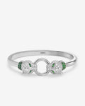 Jaguar Cuff Bracelet - Silver|White Diamondettes