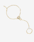 Jaguar Hand Chain - Gold|White Diamondettes