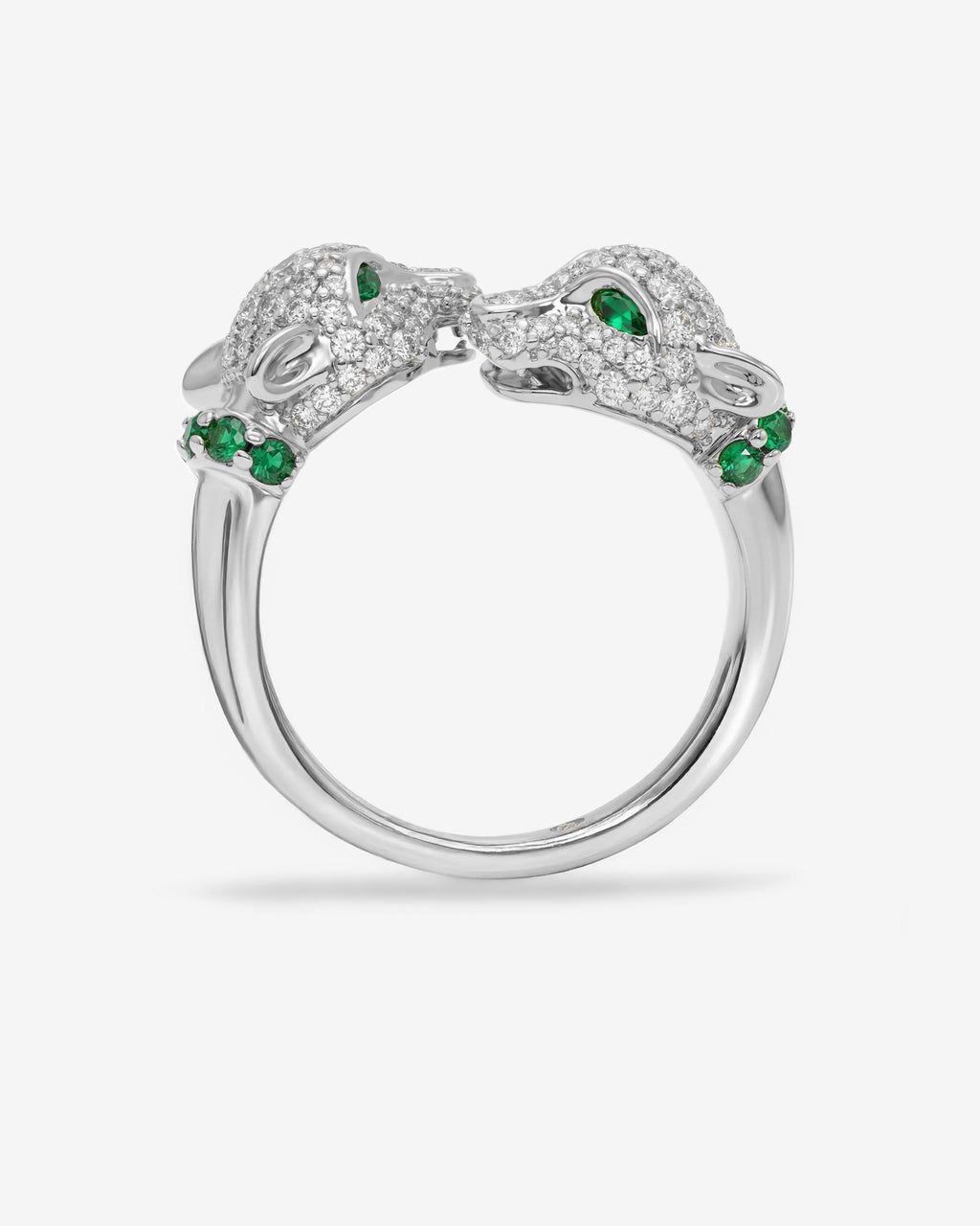 Jaguar Pavé Ring - Silver|White Diamondettes