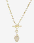 Jaguar Samantha Chain Necklace - Gold|White Diamondettes