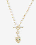 Jaguar Samantha Chain Necklace - Gold|White Diamondettes
