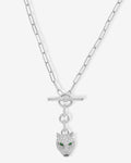 Jaguar Samantha Chain Necklace - Silver|White Diamondettes