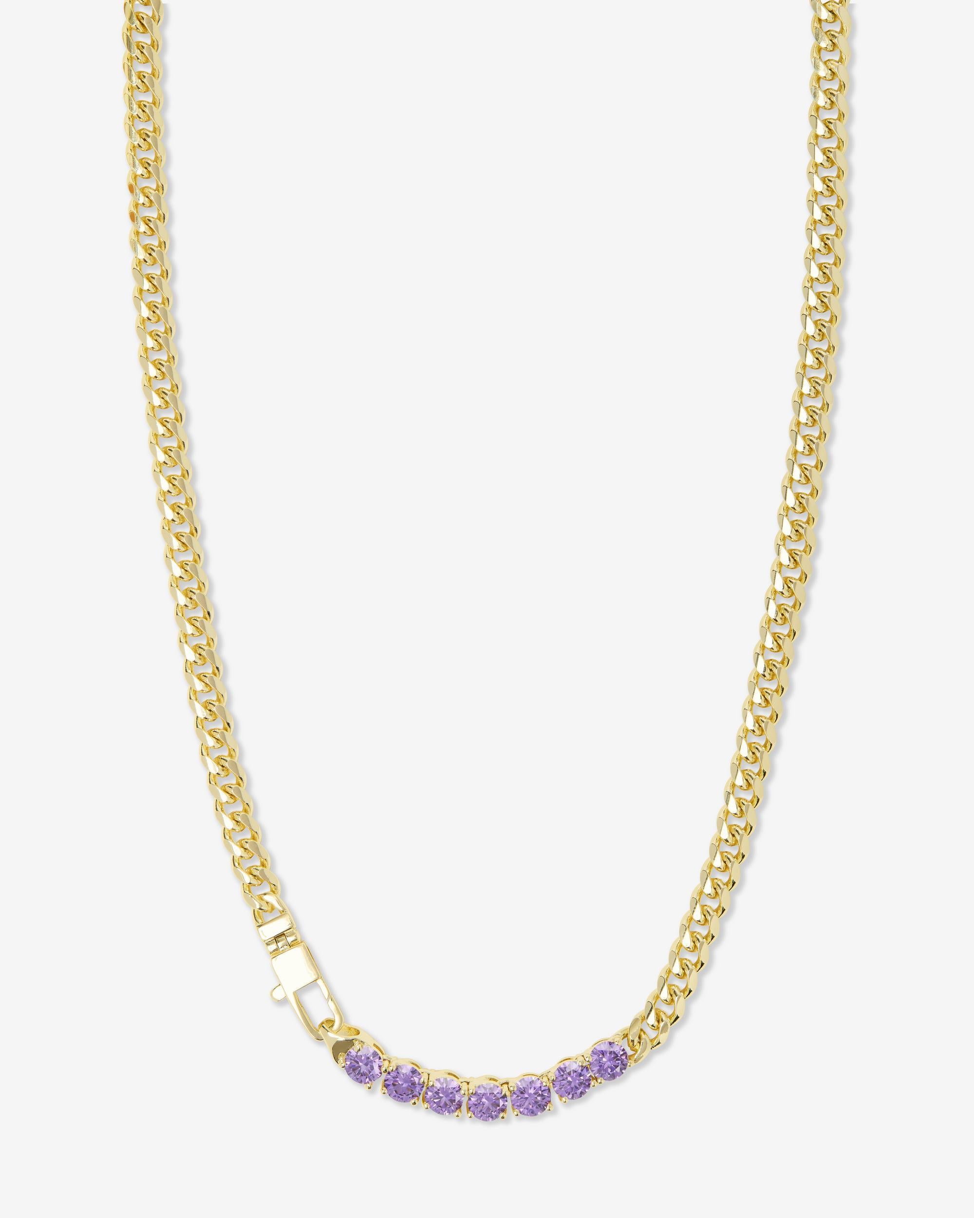Julian Loves Amethyst Necklace 5mm - Gold|Lavender Amethyst