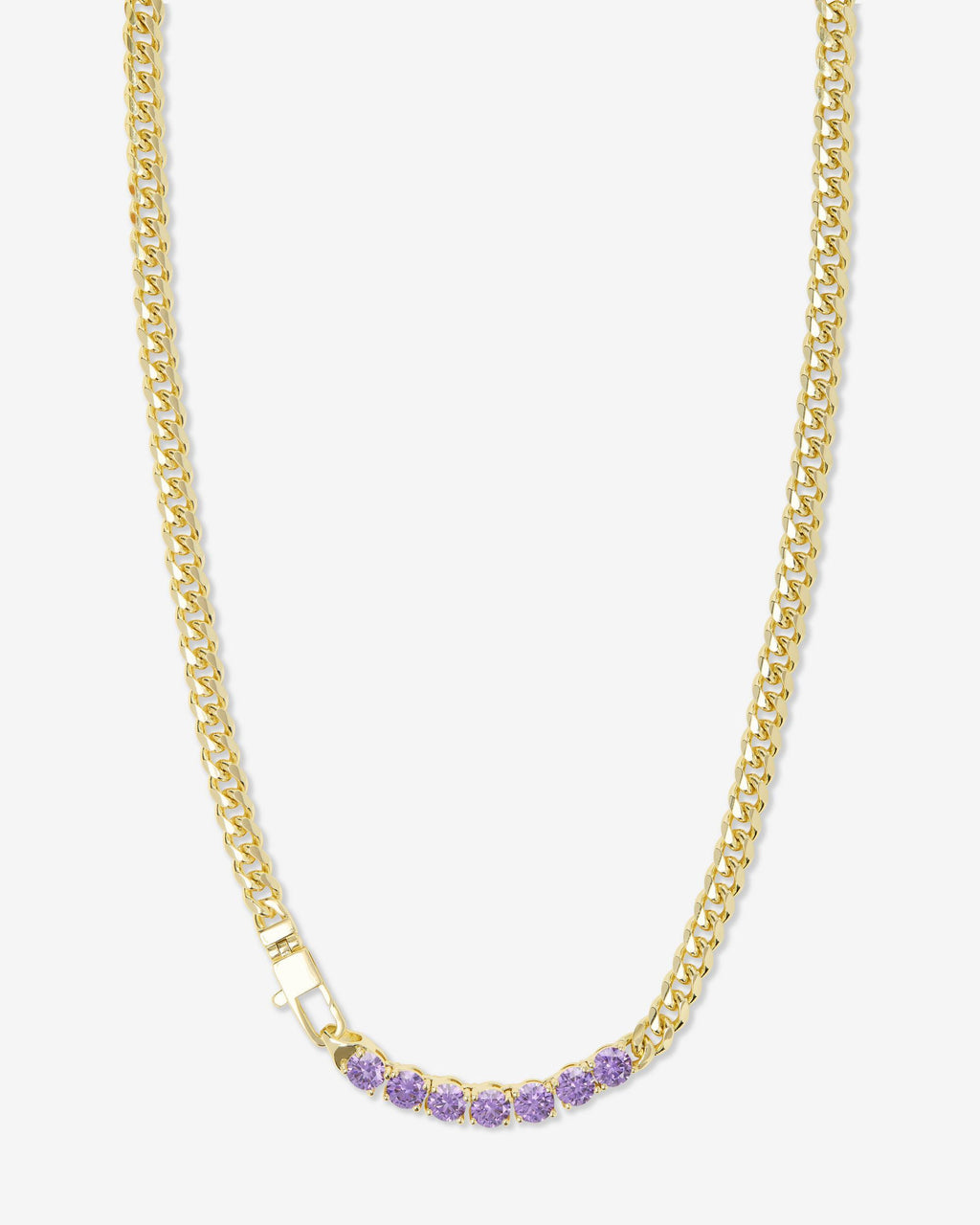 Julian Loves Amethyst Necklace 5mm - Gold|Lavender Amethyst