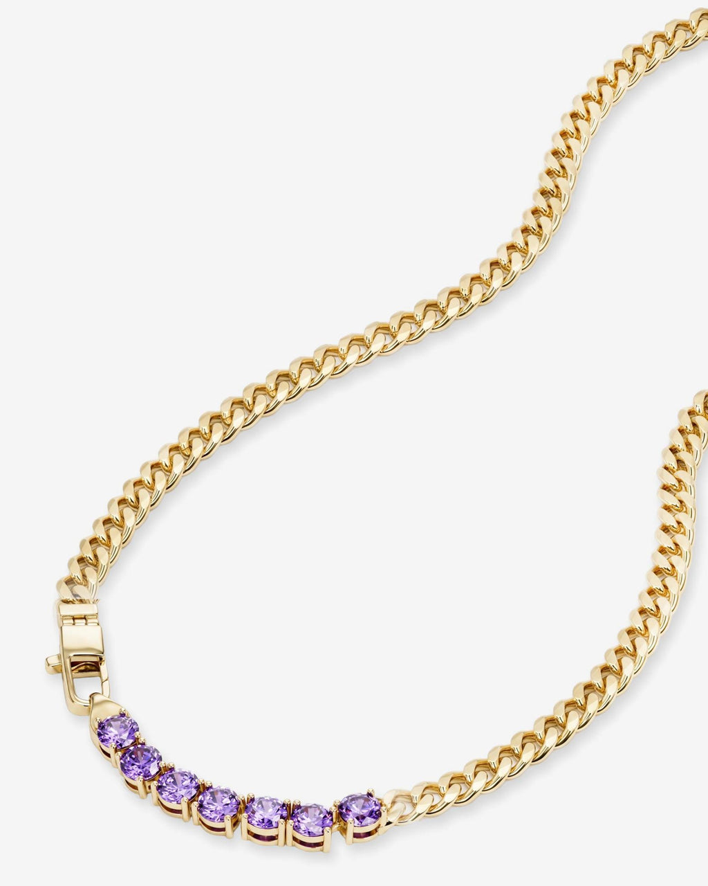 Julian Loves Amethyst Necklace 5mm - Gold|Lavender Amethyst