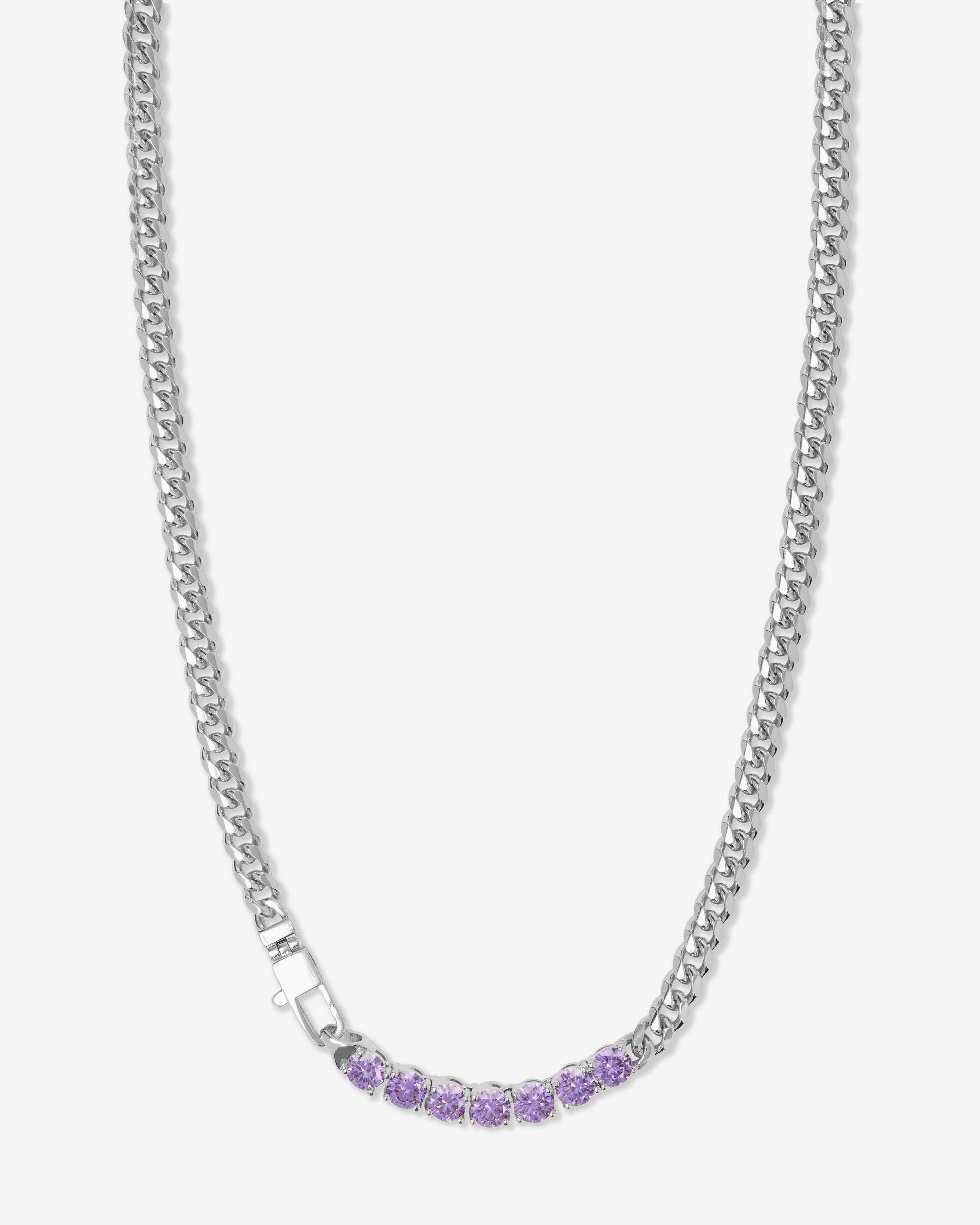 Julian Loves Amethyst Necklace 5mm - Silver|Lavender Amethyst