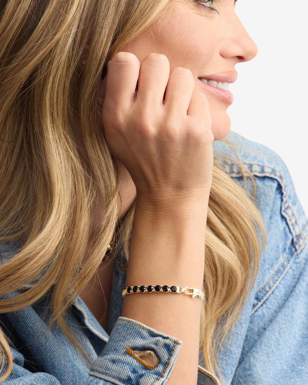 Julian Loves Diamonds Bracelet 5mm - Gold|Black Diamondettes