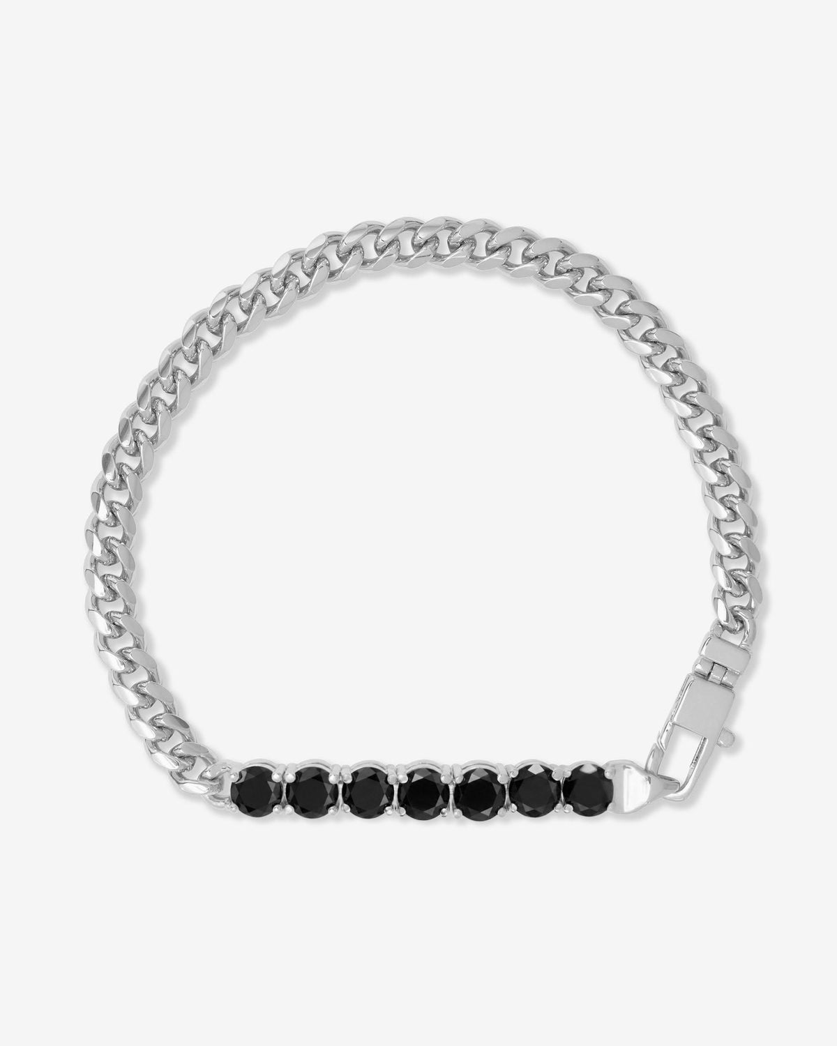 Julian Loves Diamonds Bracelet 5mm - Silver|Black Diamondettes