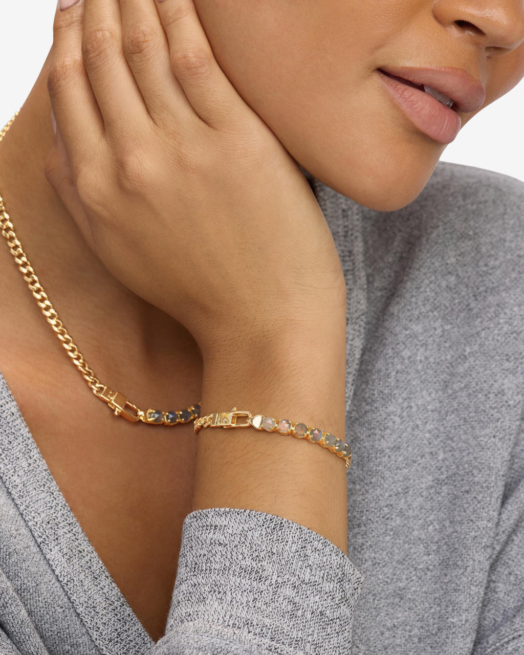 Julian Loves Labradorite Bracelet 5mm - Gold|Labradorite