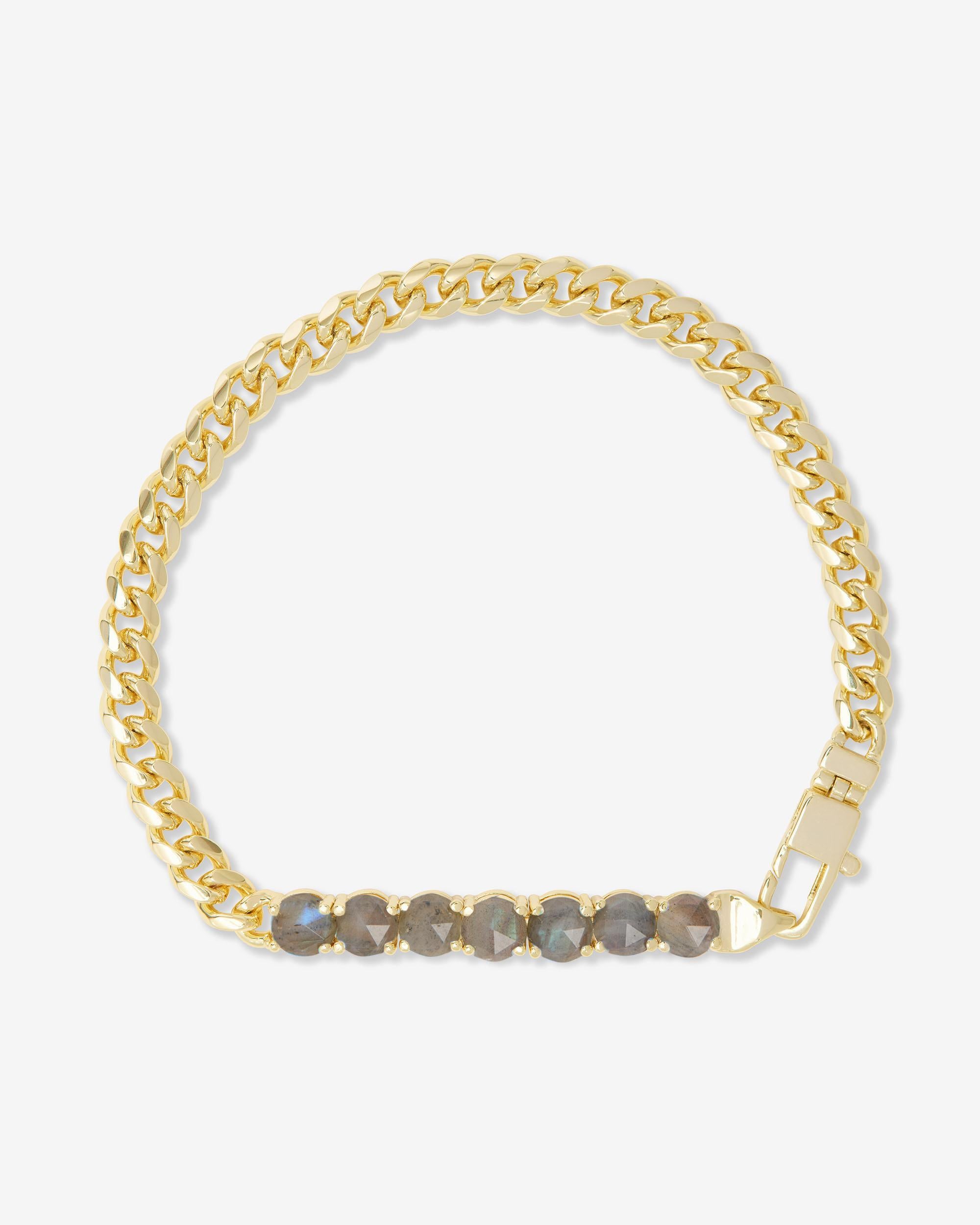 Julian Loves Labradorite Bracelet 5mm - Gold|Labradorite