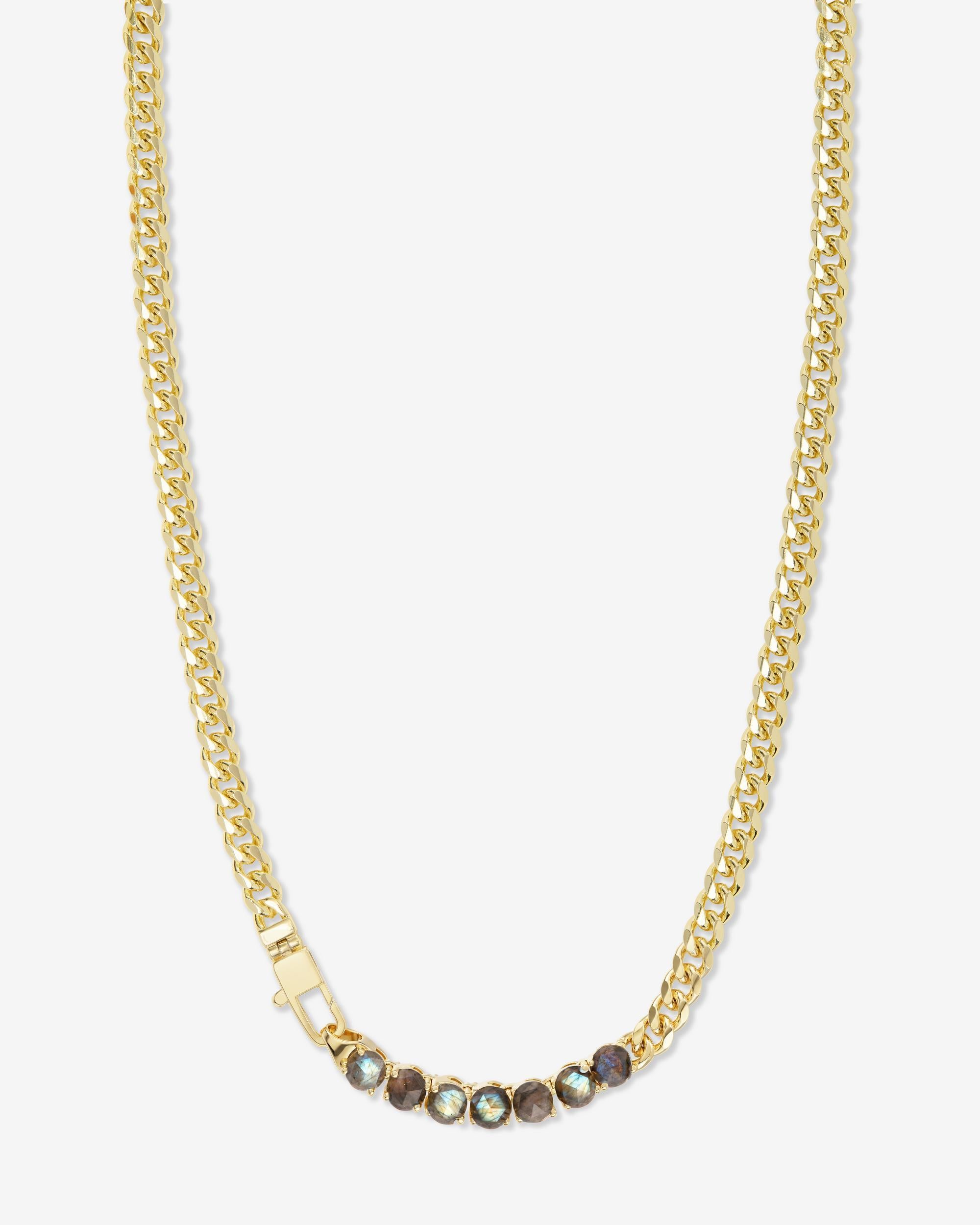 Julian Loves Labradorite Necklace 5mm - Gold|Labradorite