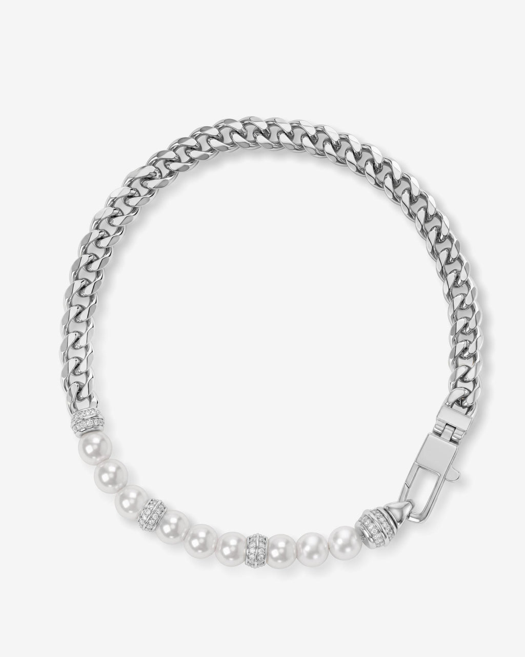 Julian Loves Pearls Bracelet 5mm - Silver