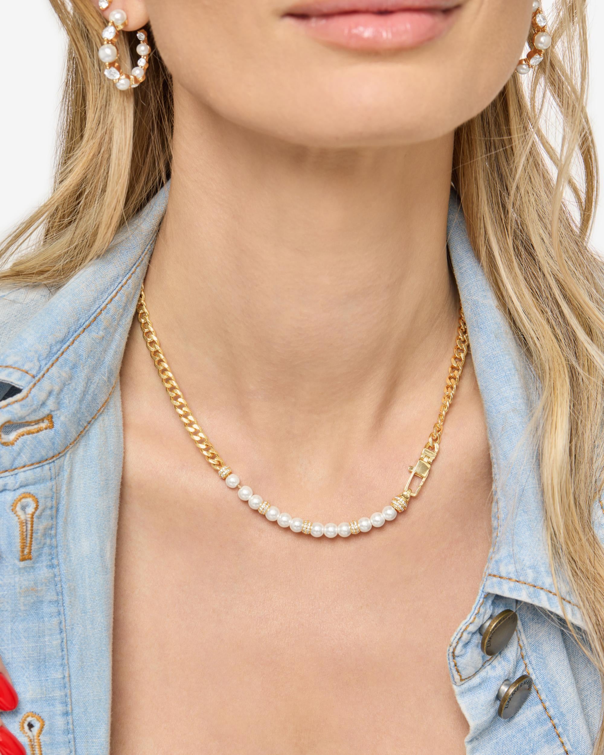 Julian Loves Pearls Necklace 5mm - Gold – Melinda Maria Jewelry