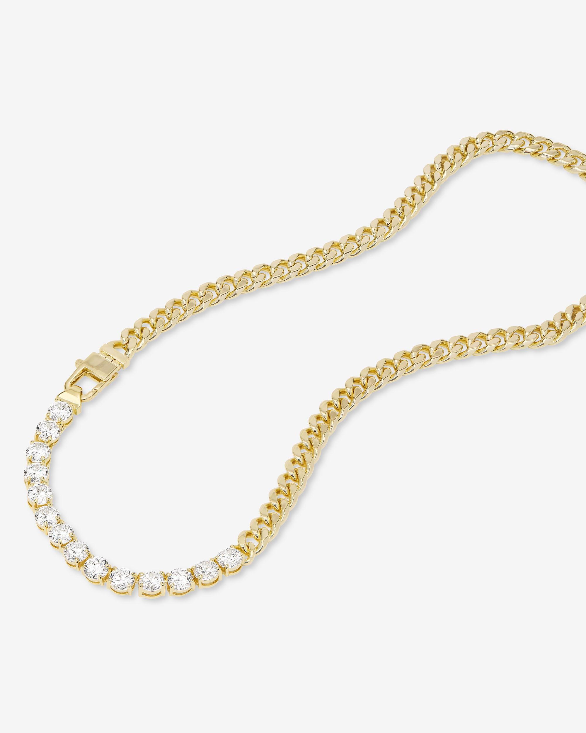 Julian REALLY Loves Diamonds Necklace 6.8mm - Gold|White Diamondettes