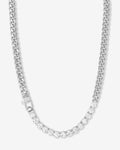 Julian REALLY Loves Diamonds Necklace 6mm - Silver|White Diamondettes