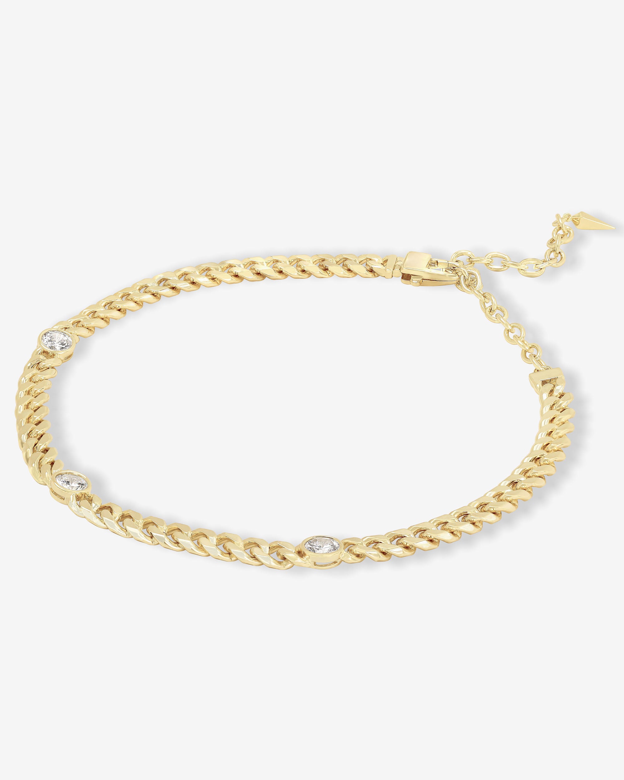 Julian Triple Diamond Choker 6.8mm - Gold|White Diamondettes