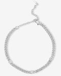 Julian Triple Diamond Choker 6.8mm - Silver|White Diamondettes