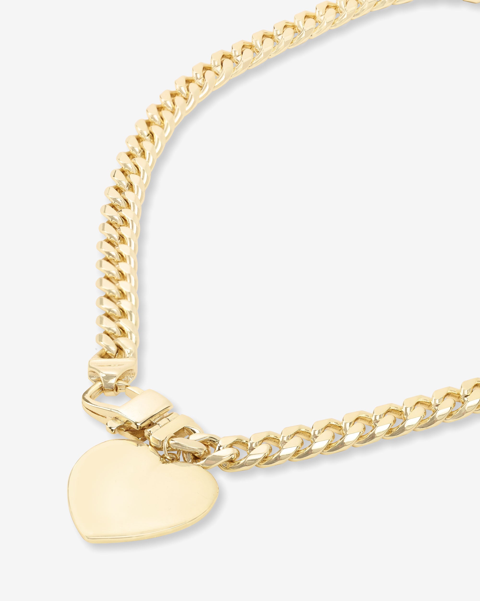 Julian XL Heart Cuban Chain Necklace 7mm - Gold