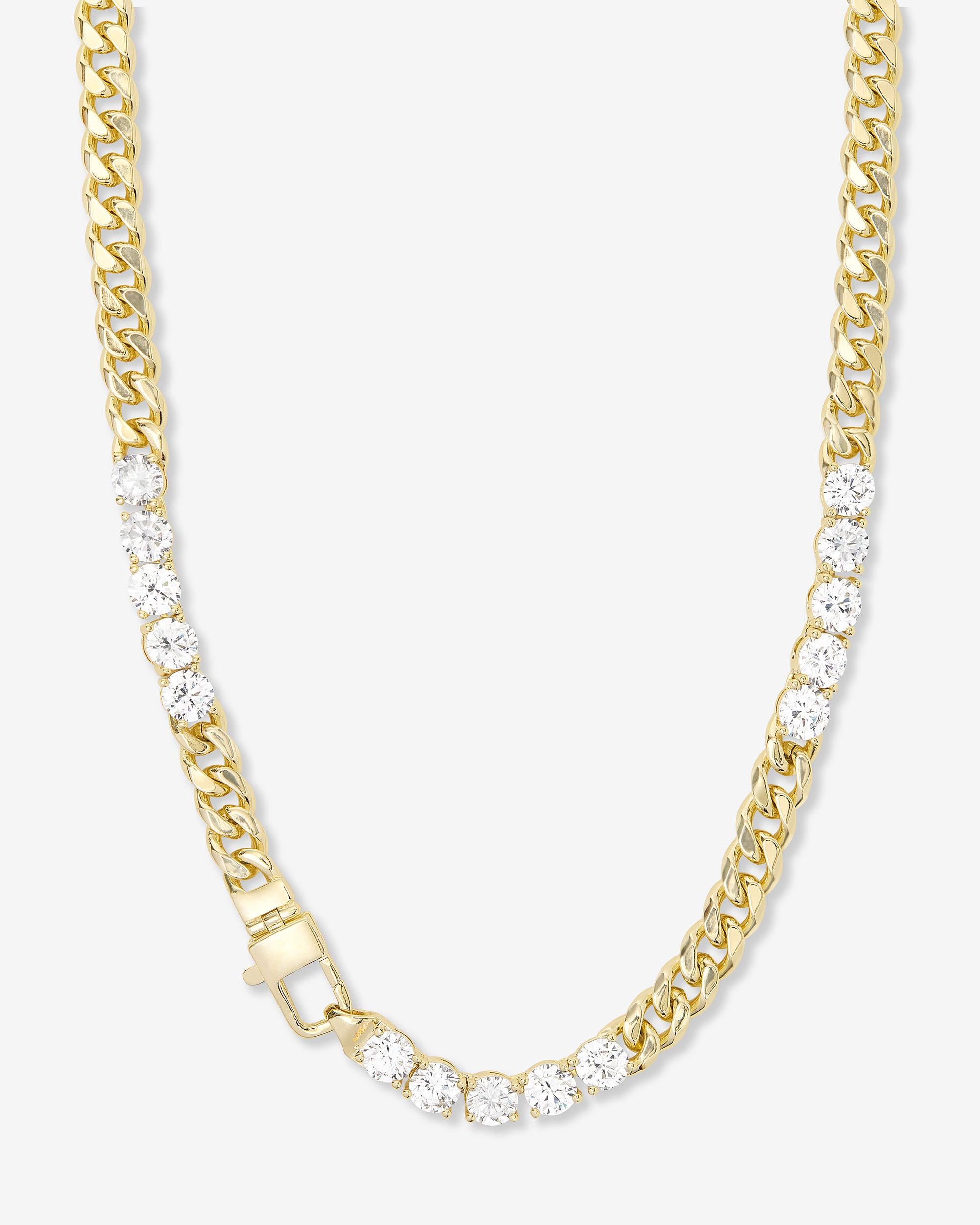 Julian's Obsessed with Diamonds Necklace 6.8mm - Gold|White Diamondettes