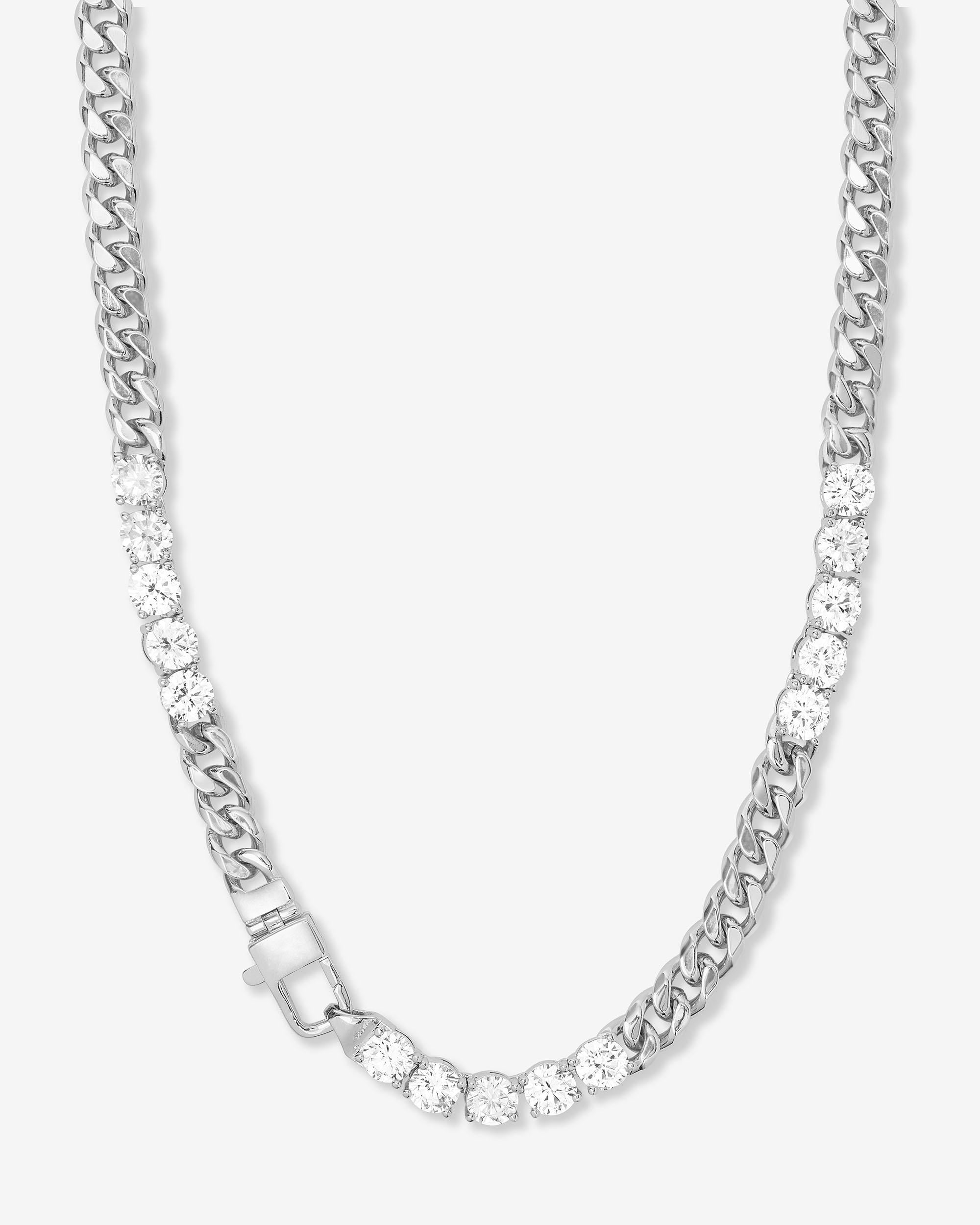 Julian's Obsessed with Diamonds Necklace 6mm - Silver|White Diamondettes