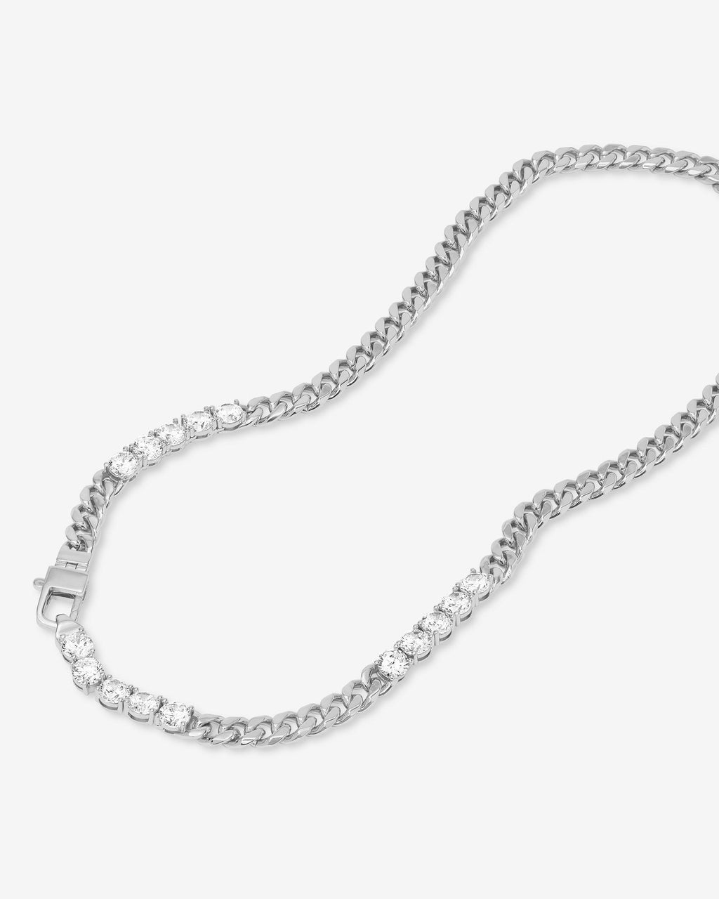 Julian's Obsessed with Diamonds Necklace 6mm - Silver|White Diamondettes