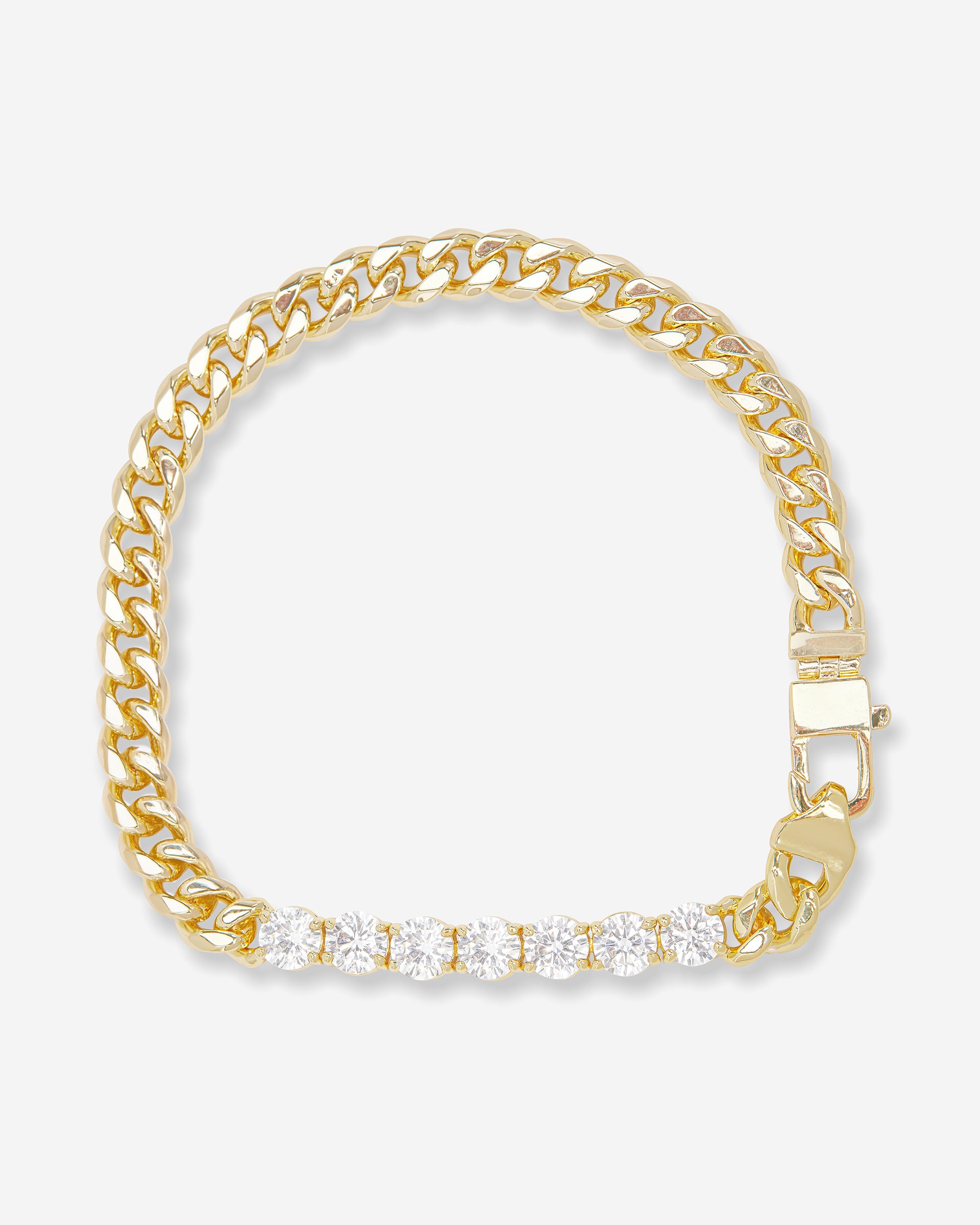 Julian Loves Diamonds Bracelet 6.8mm - Gold|White Diamondettes