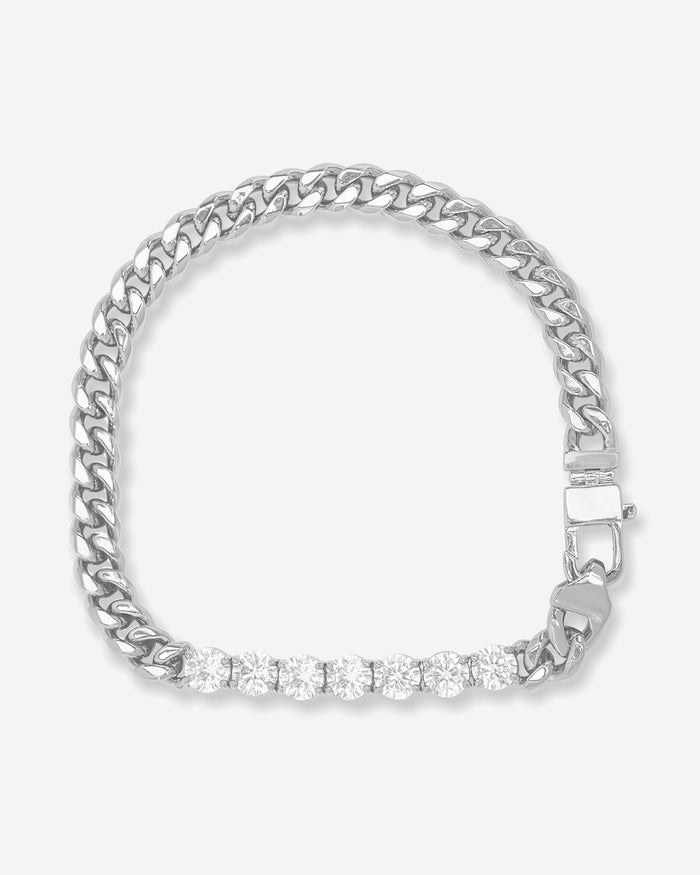 MELINDA MARIA: JULIAN XL HEART CUBAN CHAIN BRACELET-GOLD
