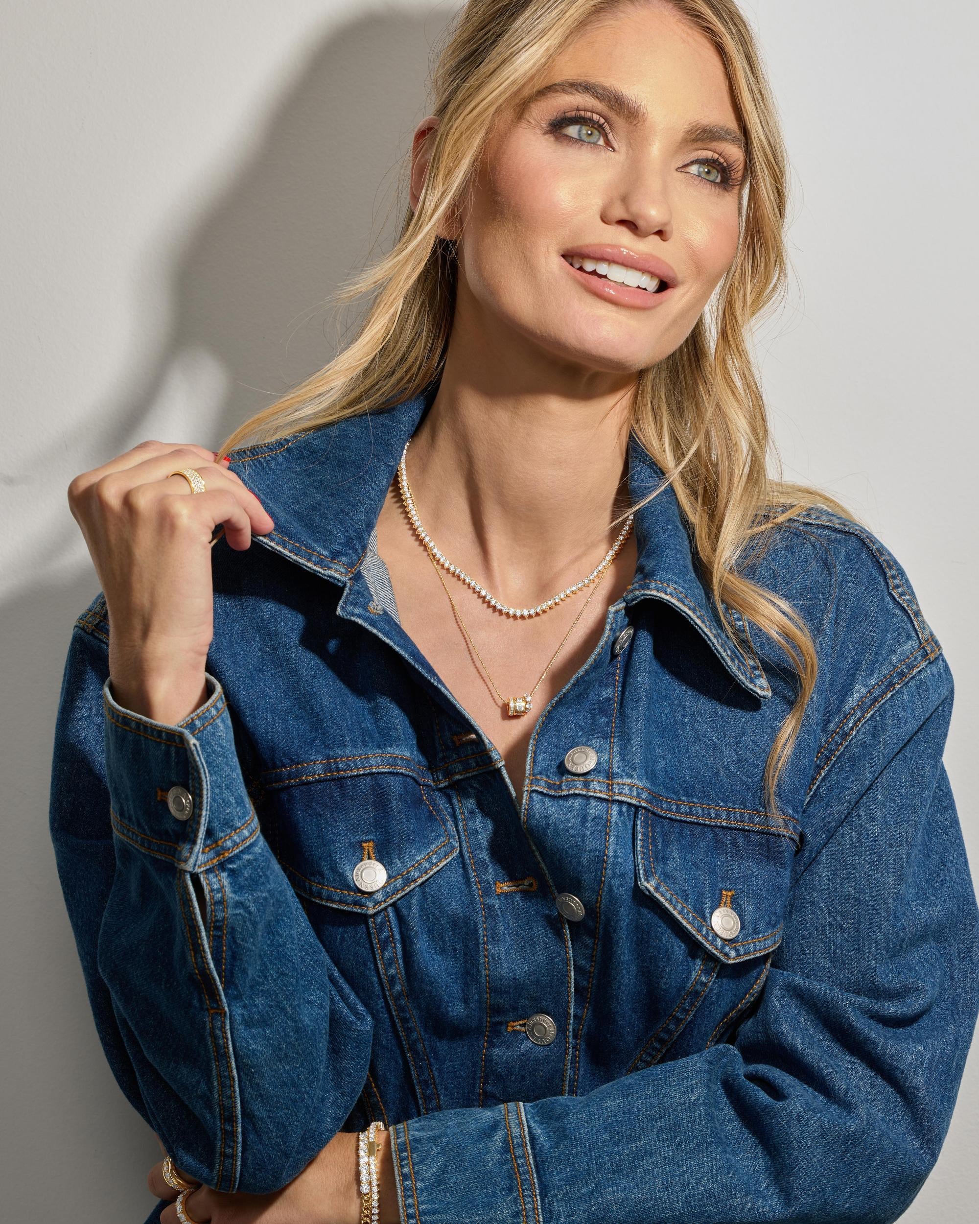 Ashley Topanga Necklace - Silver|White Diamondettes