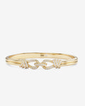 Knot Cuff - Gold|White Diamondettes