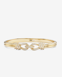 Knot Cuff - Gold|White Diamondettes